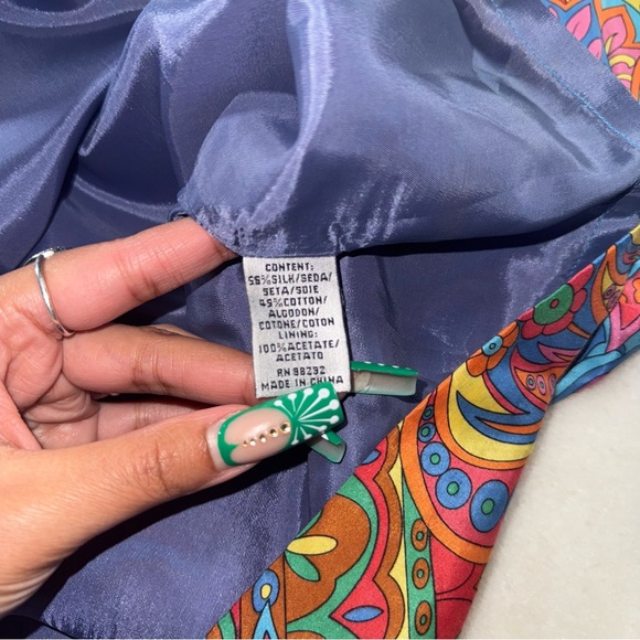 Vintage Tibi New York Silk Paisley Scoop Neck Mini Dress Womens Size 4 EUC - Picture 3 of 8